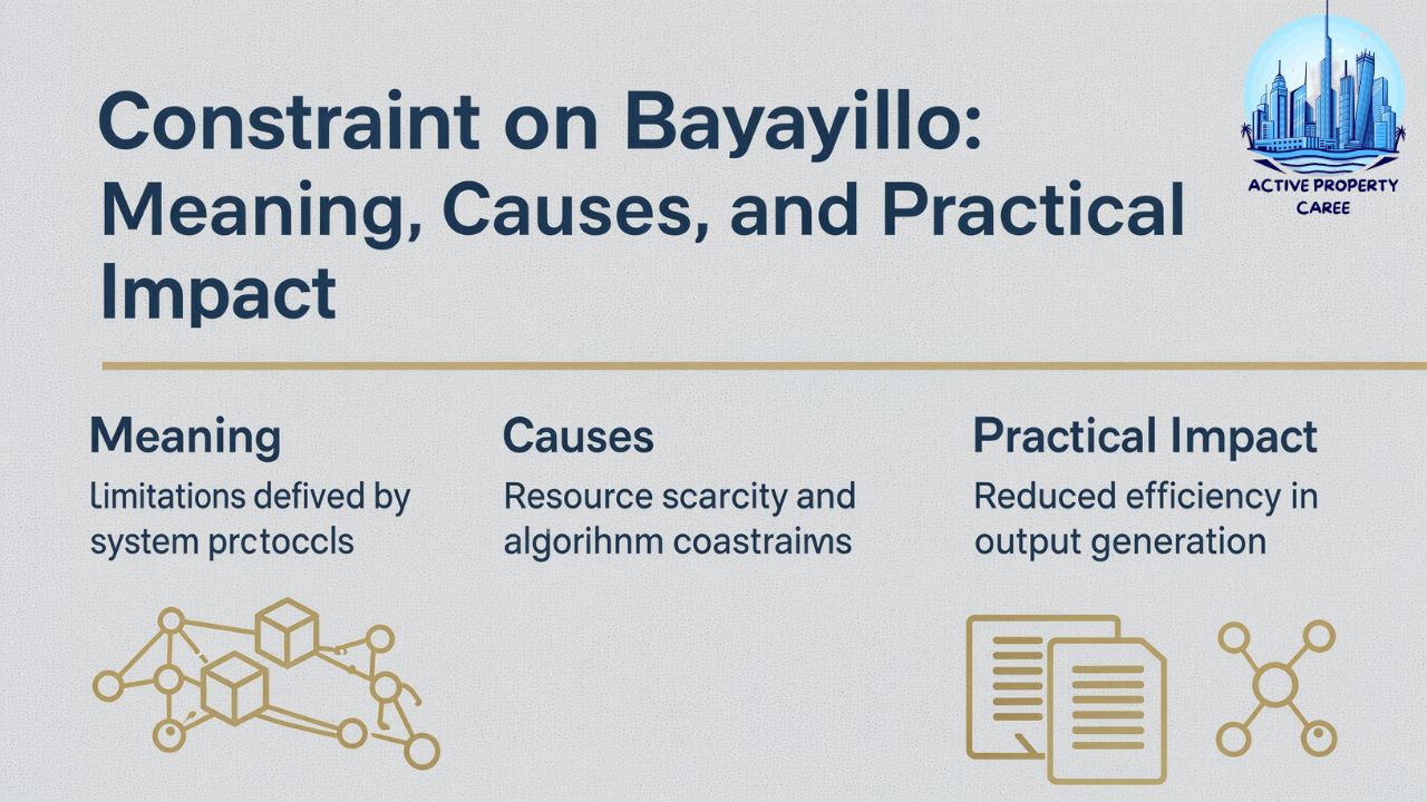 Constraint on Bavayllo Meaning, Causes, and Practical Impact